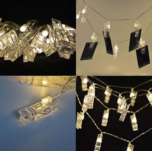 LED SVETLÁ FOTO HODINY KLIPY AKUMULÁTOROVÉ SVETLÁ FOTOGARLANDA
