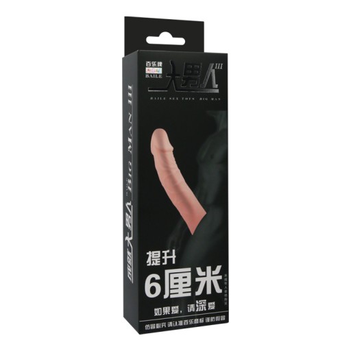Realistický návlek na penis, predĺženie o 17 cm