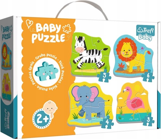 Detské puzzle 4v1. Zvieratá na safari. Trefl.36073