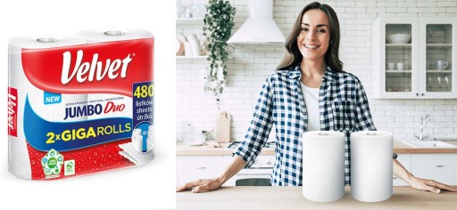 Zamatová papierová utierka JUMBO DUO A'2