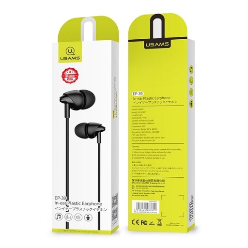 MINI JACK 3,5 MM SLÚCHADLÁ PRE TABLETOVÝ TELEFÓN USAMS