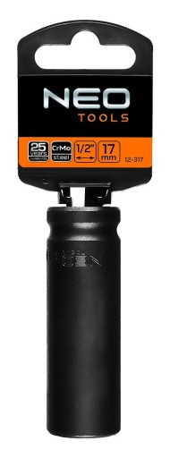 NEO HRUBÁ NÁRAZOVÁ ZÁSUVKA 1/2 DLHÁ NA KĽÚČ KOLIES 17MM CR-MO 12-317