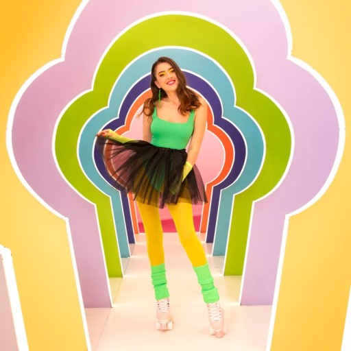 Tylová tutu sukňa pre dievčatá, OUTFIT, SVETLO ružová, 30 CM