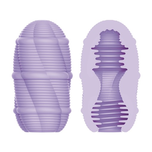 Obojstranný vajíčkový masturbátor Smooth Stripes