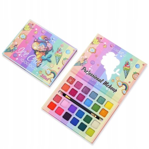 MAKEUP SET VEĽKÁ PALETA OČNÝCH TIEŇOV MAKE-UP 24 FARIEB PRE DETI