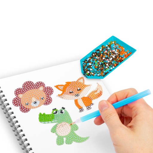 KIDEA Diamantové nálepky Animals 500 diamonds diamantová vyšívacia mozaika