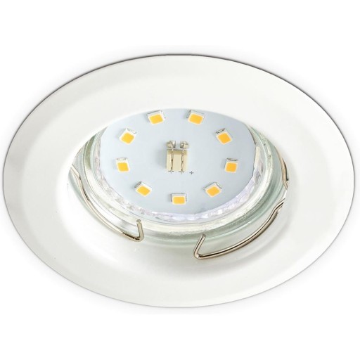 Kobi LED držiak halogénovej žiarovky pevný, okrúhly, biely OH14 0879