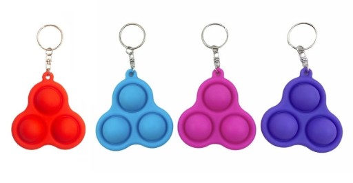 SENSORY TOY PUSH BUBBLE POP IT KEYRING