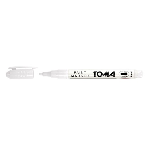 Okrúhly biely olejový popisovač 1,5 mm TOMA 441