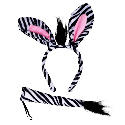 BIG EARS TAIL ČELENKA SET ZEBRA OUTSTAND