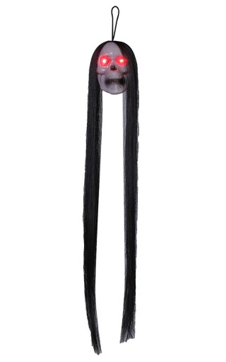 ZAVISIACA SVIETIACA HLAVA LEBKA LED DEKORCIA DO VLASOV HALLOWEENSKA OZNAKA 50cm