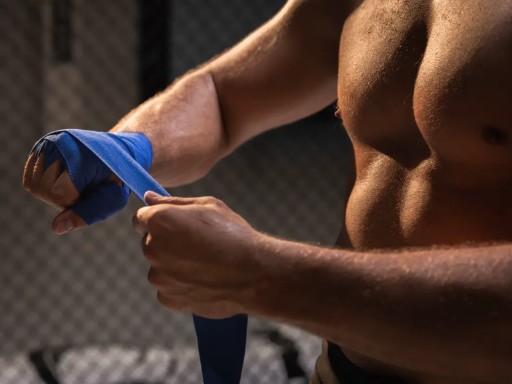 BOXERSKÉ BANDÁŽE ZÁBALY 4M MODRÝ BAVLNÝ VELCRO 2 KS DBX BUSHIDO
