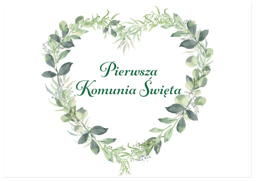 Prijímanie Plagát Nápis PRVÉ SVÄTÉ PRIJÍMANIE Listy srdca Boho 61x43cm