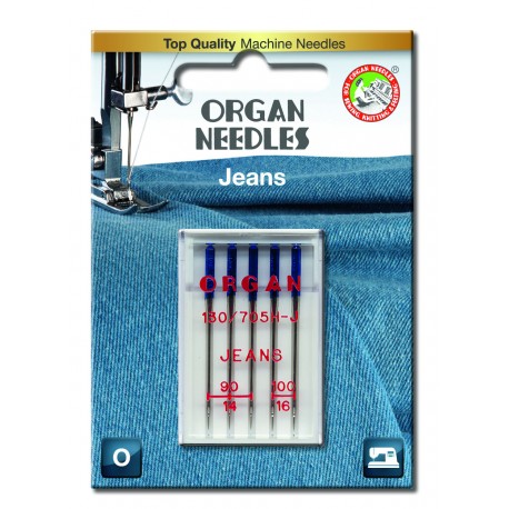 ORGAN JEANS poloplochý šijací stroj MIX IHLY