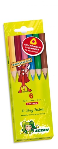 Veľké trojuholníkové pastelky X-Big Delta, 6 farieb