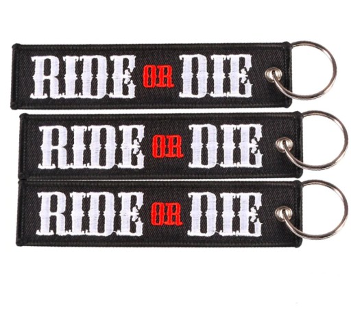 Kľúčenka RIDE OR DIE, čierna kľúčenka