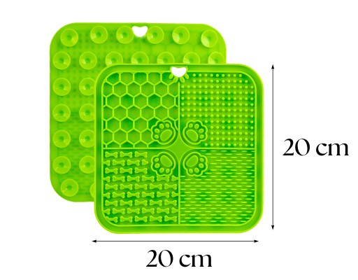 Vanička na LIZING MAT pre psov 20x20cm ANTISTRESOVÁ veľká XL ZELENÁ