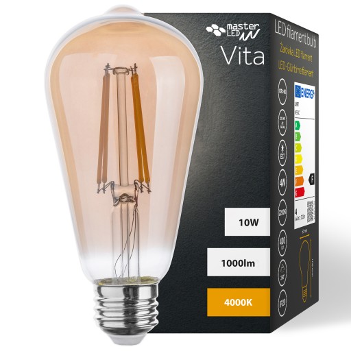 E27 LED FILAMENT EDISON RETRO DEKORATÍVNA 10W žiarovka