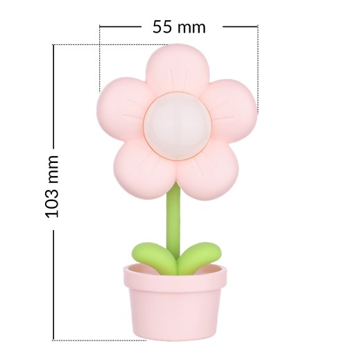 LED NOČNÁ STOLNÁ LAMPA PRE DETI NA DETSKEJ KVETOVEJ STOLOVEJ LAMPE