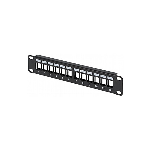 Patch panel RACK 10'' pre keystone konektory PP10-12/K