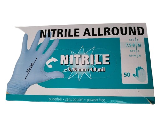 Nitrile Allround nitrilové rukavice veľ M, nebo
