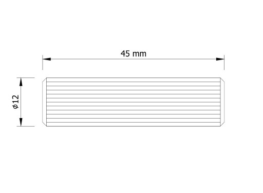 100 x Hmoždinka do nábytku z bukového dreva Ø 12 x 45 mm