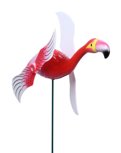 Flamingo PIN WHEEL Ornament Figúrka Hammered Bird