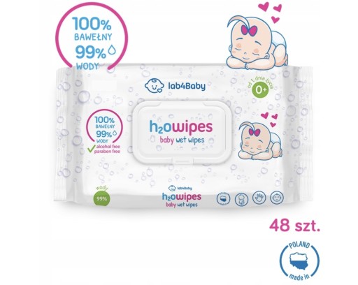 Alg Pharma h2o Baby vlhčené obrúsky 48 kusov