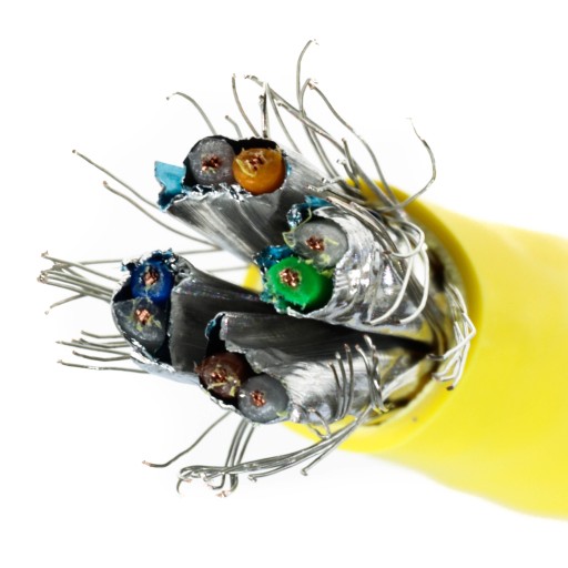 Ethernet krútená dvojlinka CAT7 S/FTP žltá 1m Telegartner