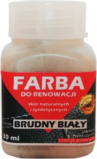 RENOVÁCIA KOŽENÉHO ČALÚNENIA FARBA ŠPINAVO BIELA 30ml