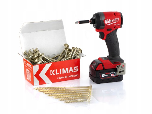 Stolárske skrutky 8x80 mm 50 ks Kotúč TORX Klimas WKCP