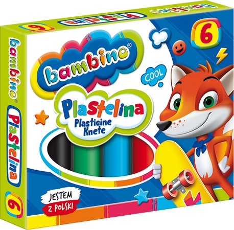 Bambino plastelína, 6 farieb