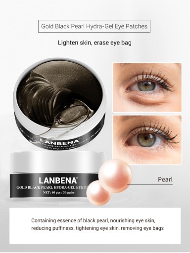 Lanbena Gold Black Pearl hydrogélové náplasti na oči