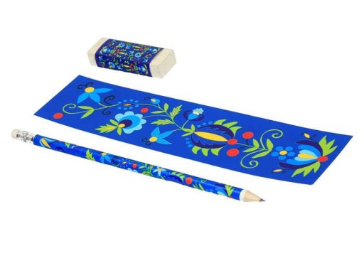 MALÁ ĽUDOVÁ KANCELÁRSKA SET - KASHUZIAN VZORY - ZUKO VÝŠIVKY