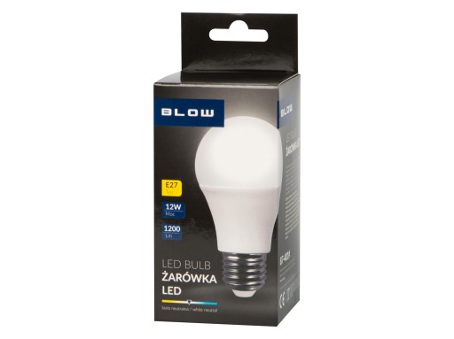 VÝKONNÁ LED ECO E27 ŽIAROVKA 12W 1200LM 4000K NEUTRÁLNA GUĽA BIELA
