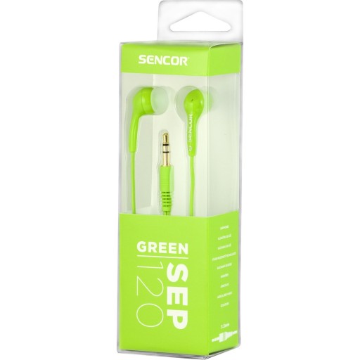 Sencor SEP120 zelené káblové slúchadlá do uší