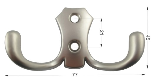 DVOJitý YUKON VEŠIAK NA STENU, MATNÝ NIKEL