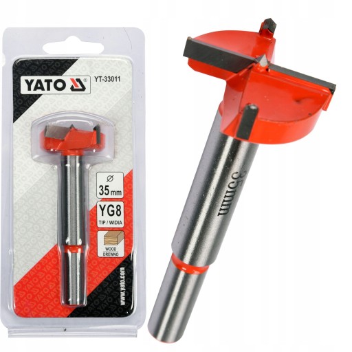 YATO FRÉZAK Z UHLÍKOVEJ OCELE VRTAČKA NA PÁNTY PRE DREVENÉ PREglejky 35mm YT-33011