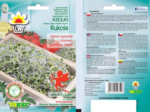Rukola rukola semienka rukoly na klíčky Toraf 10g
