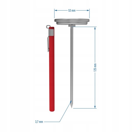 Teplomer na šunkovar 1,5 kg - číselník, 0-120°C