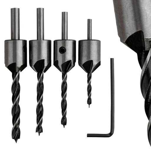 Sada vŕtačiek DRILLS so záhlbníkom do dreva 5 prvkov KVALITA