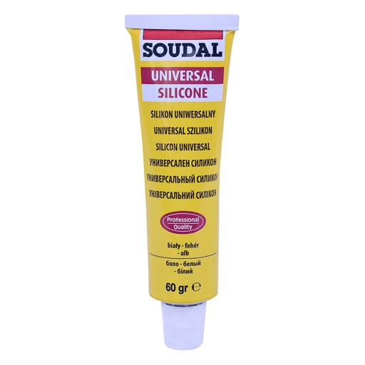 SOUDAL UNIVERZÁLNY SILIKÓNOVÝ TESNENIE Biely 60g