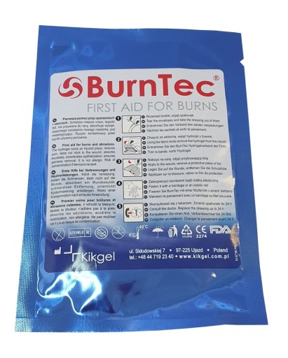 BurnTec záchranný hydrogélový obväz 6x12 cm