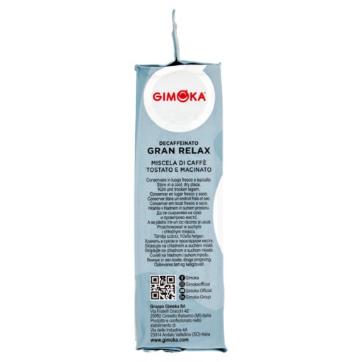 Gimoka 250g Gran Relax mletá káva bez kofeínu