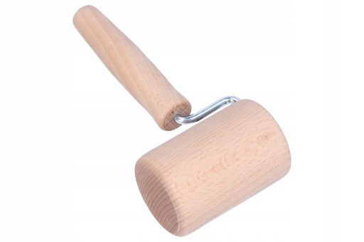Malý valček na pizzu, otočný plech na pečenie, s drevenou rukoväťou, 17 cm
