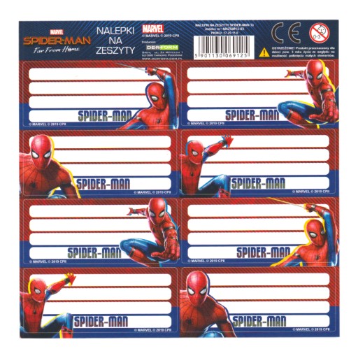 Nálepky na notebook Spiderman 16 ks
