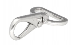 Kovová karabínka 26 mm Nikel Polish Keychain