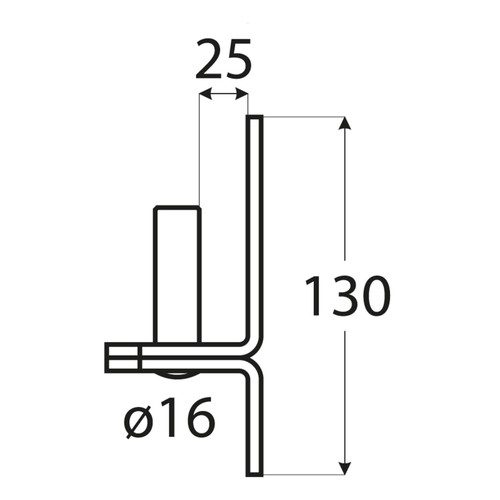 Otočná kľučka pre brány, bránky, okenice C 16/25