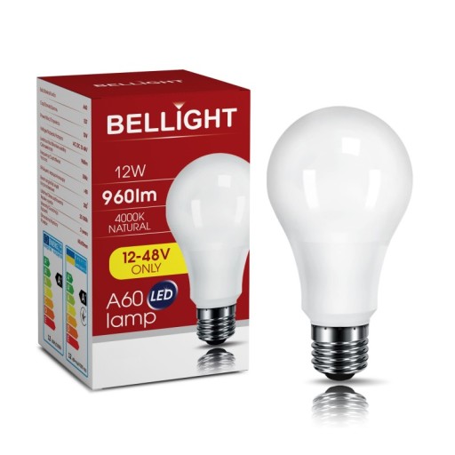 LED ŽIAROVKA A60 12W 12V 24V 36V 48V AC/DC 4000K