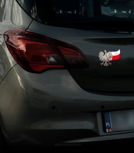 Reflexný orol s nálepkou s vlajkou